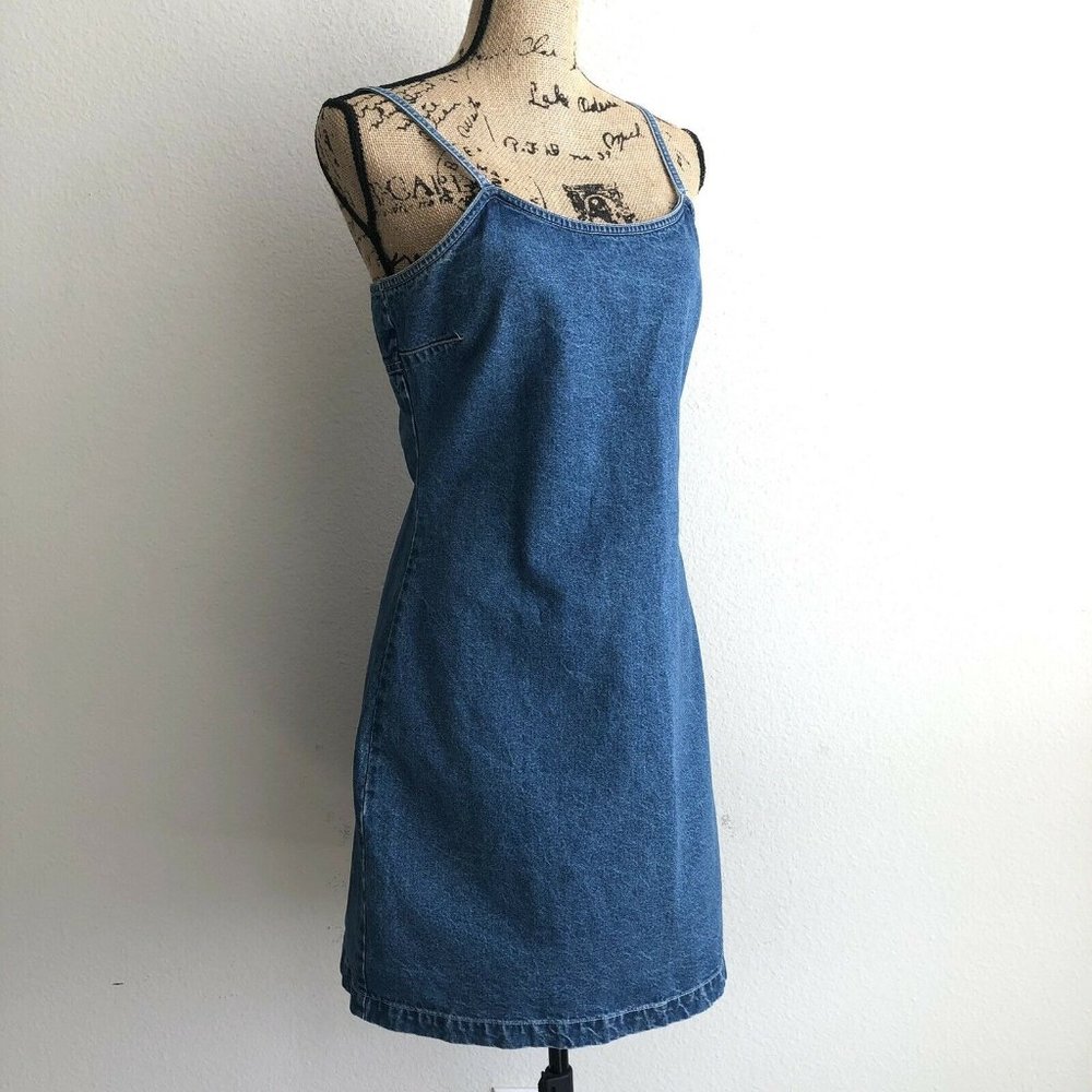 Vintage Tommy Hilfiger Denim Dress Side Snaps - Picture 4 of 10